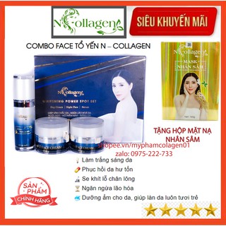 combo Kem Face Tổ Yến Ban Ngày VÀ Ban Đêm VÀ Serum Tổ Yến chính hãng N-COLLAGEN