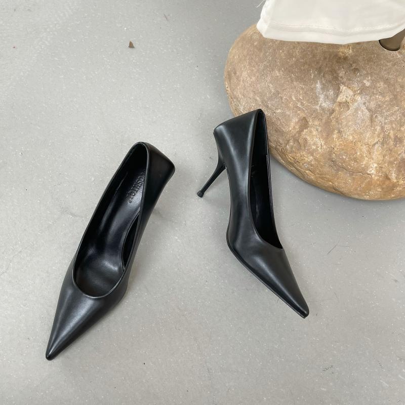 Giày cao gót mũi nhọn màu kẹo phong cách Âu Mỹ thời trang mùa xuân năm 2021