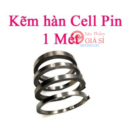 Kẽm hàn cell pin mạ niken dày 0.15mm, 0.2mm x 8mm (Cuộn 1 mét) ❤️freeship❤️