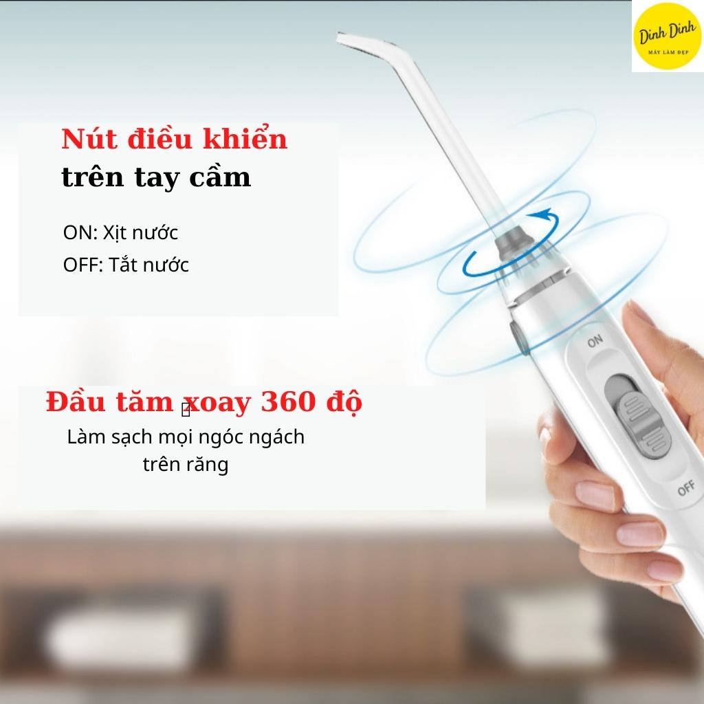 Tăm nước gia đình Waterpulse V700plus và Bàn chải điện Sonic X7 pro- tặng hộp đựng đầu tăm, bàn chải Pesitro cao cấp