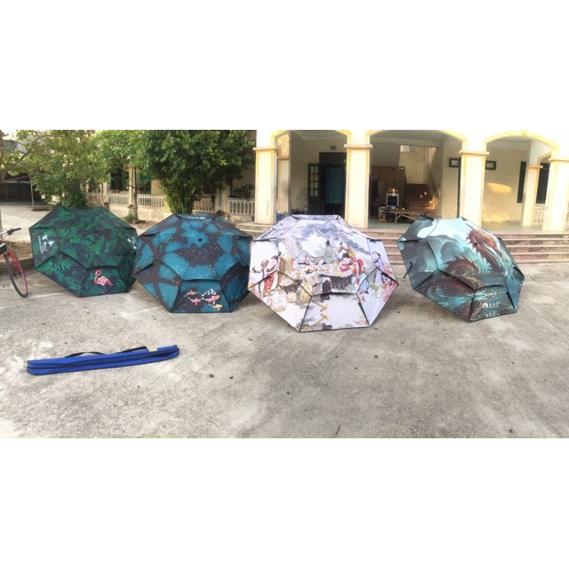 ô dù ô 2 tầng hàng cao cấp rộng 2m4 loại 1 vải 2 lớp siêu bền dùng che năng che mưa che ô câu y hình giá rẻ hàng y hình