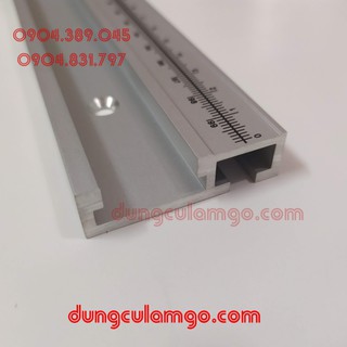 Thanh ray 100cm chế máy cưa và phay bàn (có in vạch thước)