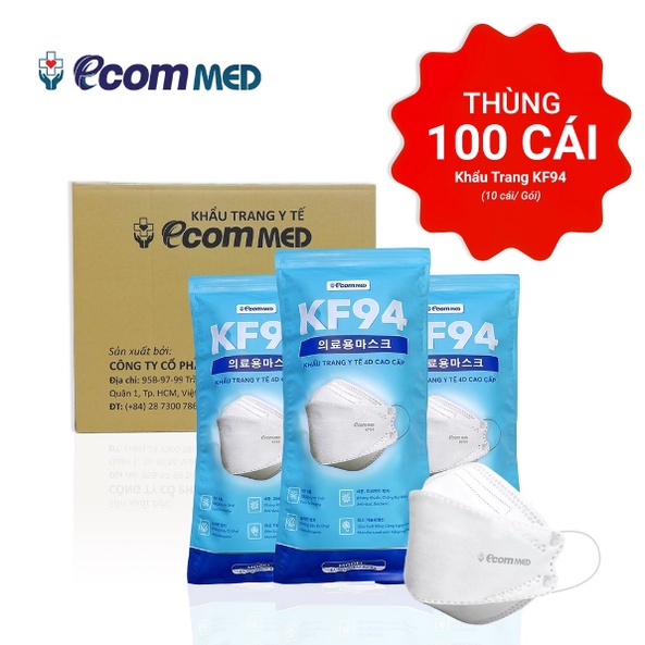 1 THÙNG KHẨU TRANG KF94 ECOMMED (100 CÁI)