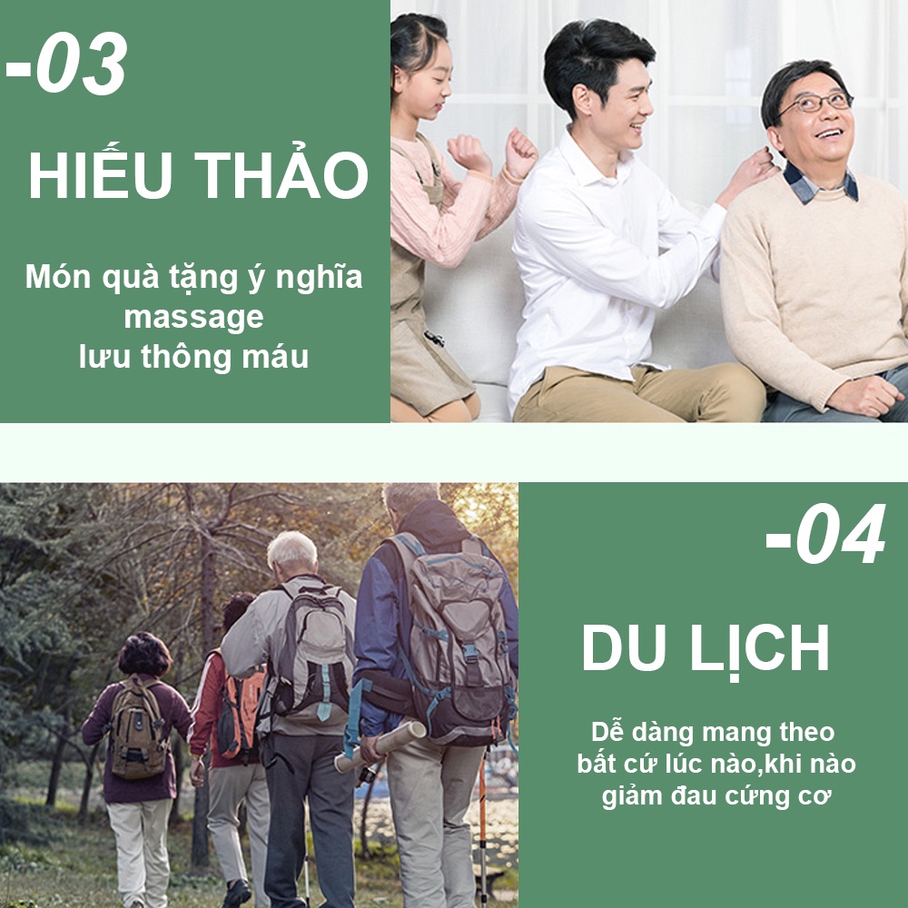 Máy massage cầm tay METAMO 99 cấp độ 8 đầu trị đau nhức toàn thân hiệu quả, súng massage cầm tay kèm 8 đầu mát xa