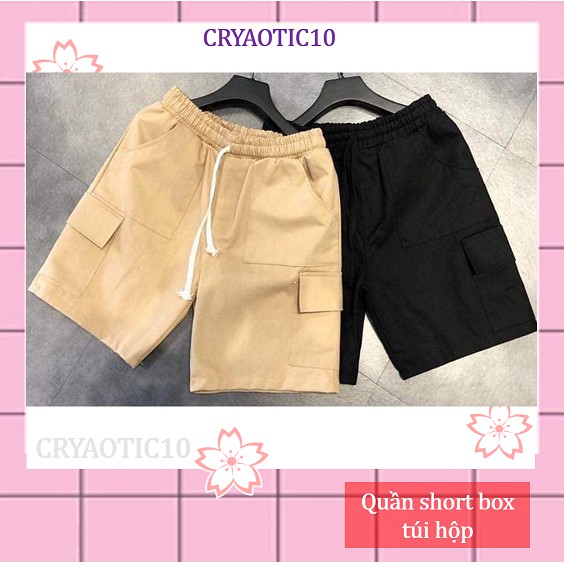 [Kèm hình thật] Quần short kaki túi hộp box short basic unisex