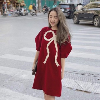 Đầm Bigsize Đỏ Tết Xinh Xắn