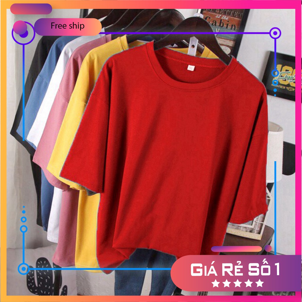 (Áo phông giá sỉ) Áo Thun Tay Lỡ Nhiều Màu Free Size Form Rộng.
