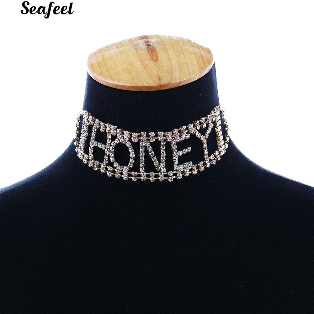 Vòng cổ choker mặt hình cốc có đính kim cương giả dành cho nữ