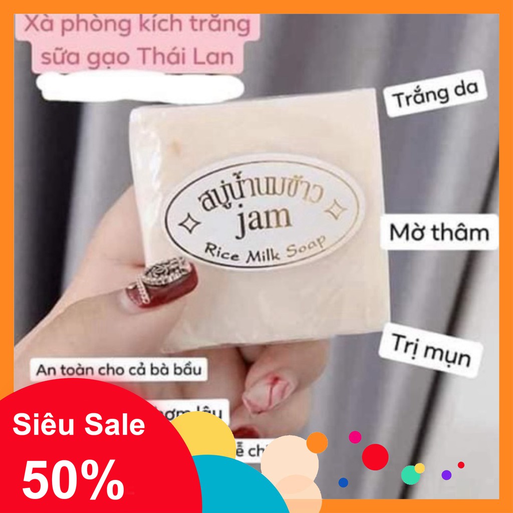 [SALE] Xà Phòng Cám Gạo Xà Phòng Trắng Da Thái Lan mềm mịn da và thơm