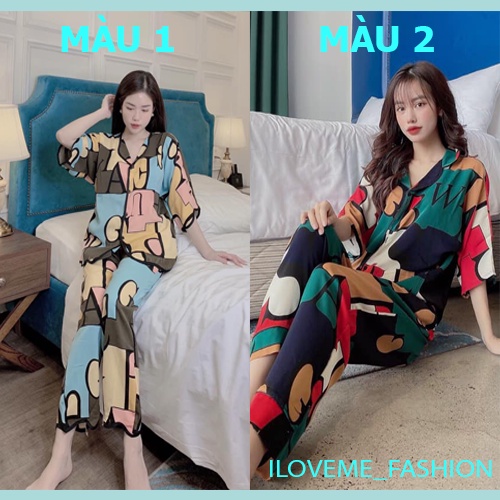 Pijama đồ ngủ nữ - Đồ bộ nữ - Chất mango loại 1 cao cấp (mẫu lập thể)