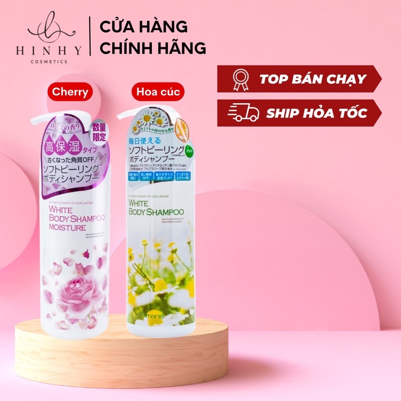 Sữa tắm trắng da Manis White body shampoo Nhật Bản