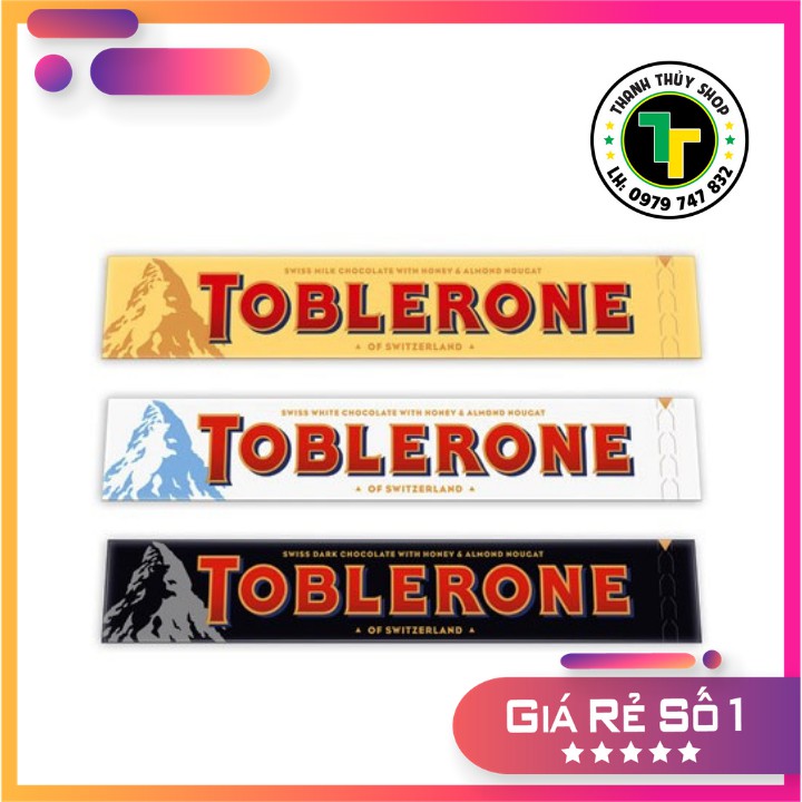 Socola nhiều vị hiệu Toblerone đến từ Thụy Sĩ quá nổi tiếng nghe là phát thèm loại 100g