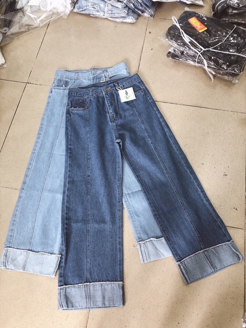 [HÌNH THẬT] Quần jeans gấp lai lưng siêu cao | WebRaoVat - webraovat.net.vn