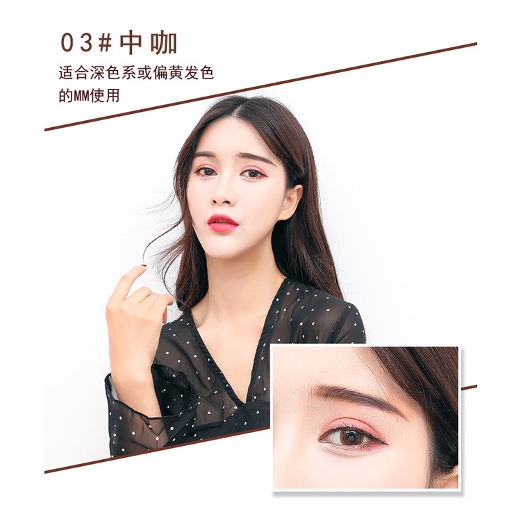 Bút kẻ lông mày MISHITI 5 màu sắc tùy chọn thiết kế hai đầu chống thấm nước lâu trôi 30g