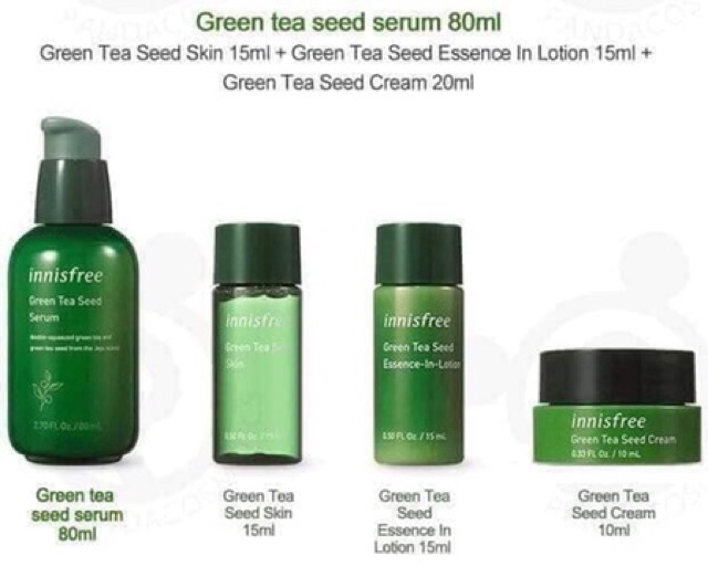 Set serum trà xanh Innisfree MẪU MỚI NHẤT 2019