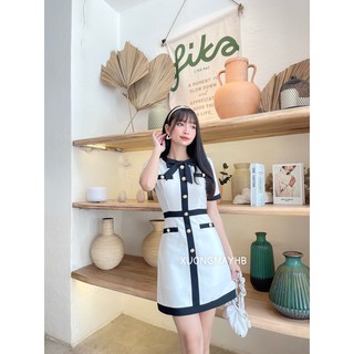 Đầm ôm nữ HB thiết kế kèm kẹp nơ sang trọng, đủ size D003