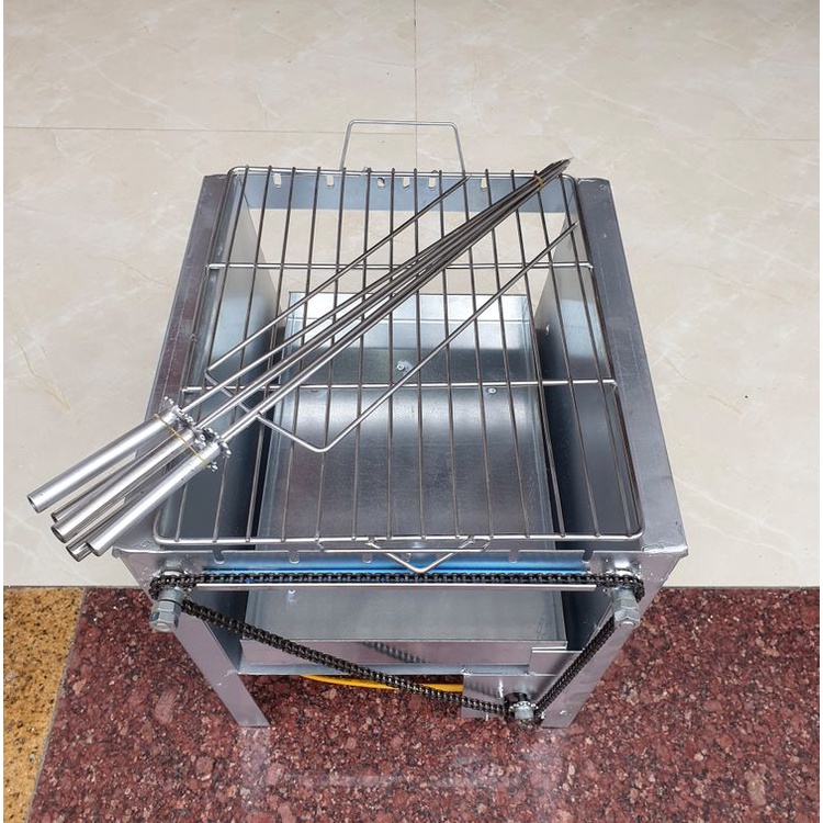 Bếp nướng than hoa quay tự xoay trọng tải siêu tốt - bảo hành 12 tháng