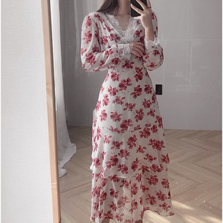 Đầm Hoa Phối Ren