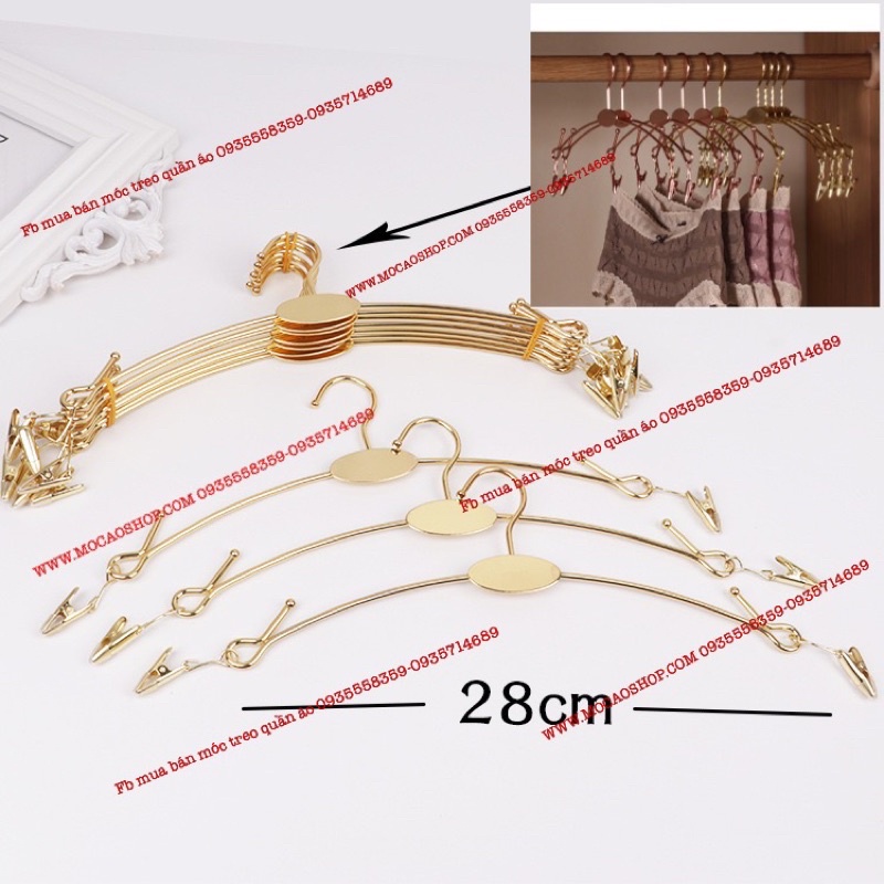 Combo 20 móc treo đồ lót, bikini , đồ bơi kim loại cao cấp