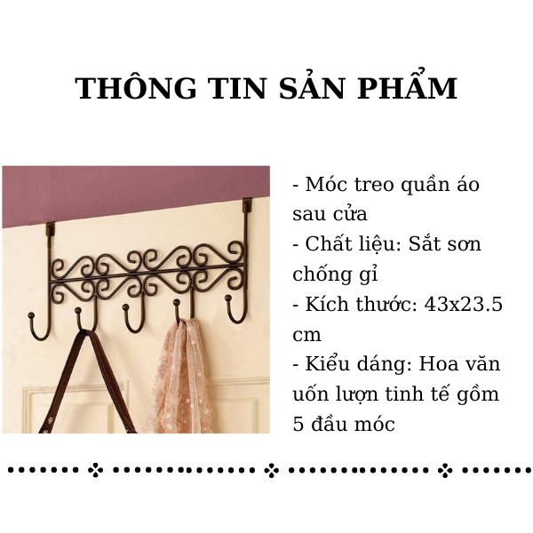 Móc treo đồ gắn cửa sau bằng thép cao cấp không gỉ chịu lực cao, móc gắn cửa treo đồ tiện ích FAMAHA