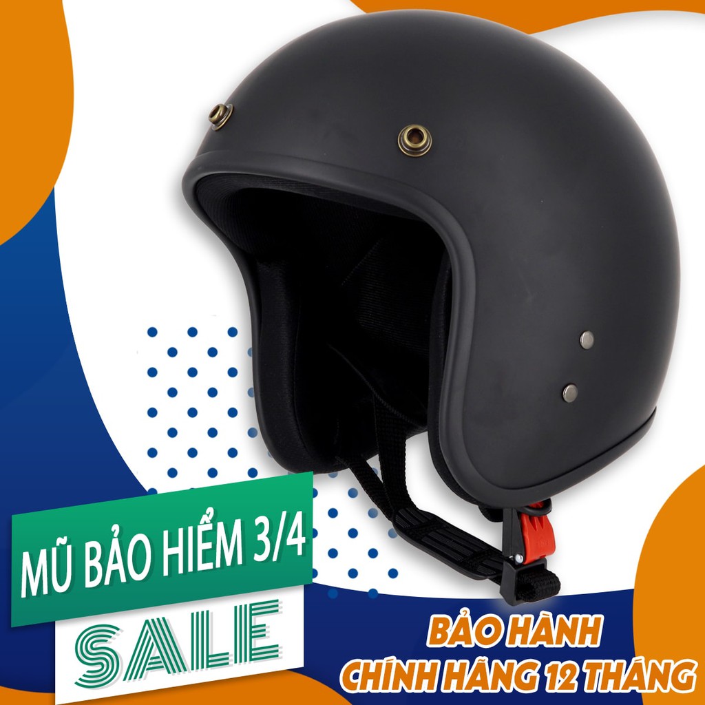 Mũ Bảo Hiểm 3/4 Đầu Chính Hãng , Bảo hành 12 tháng