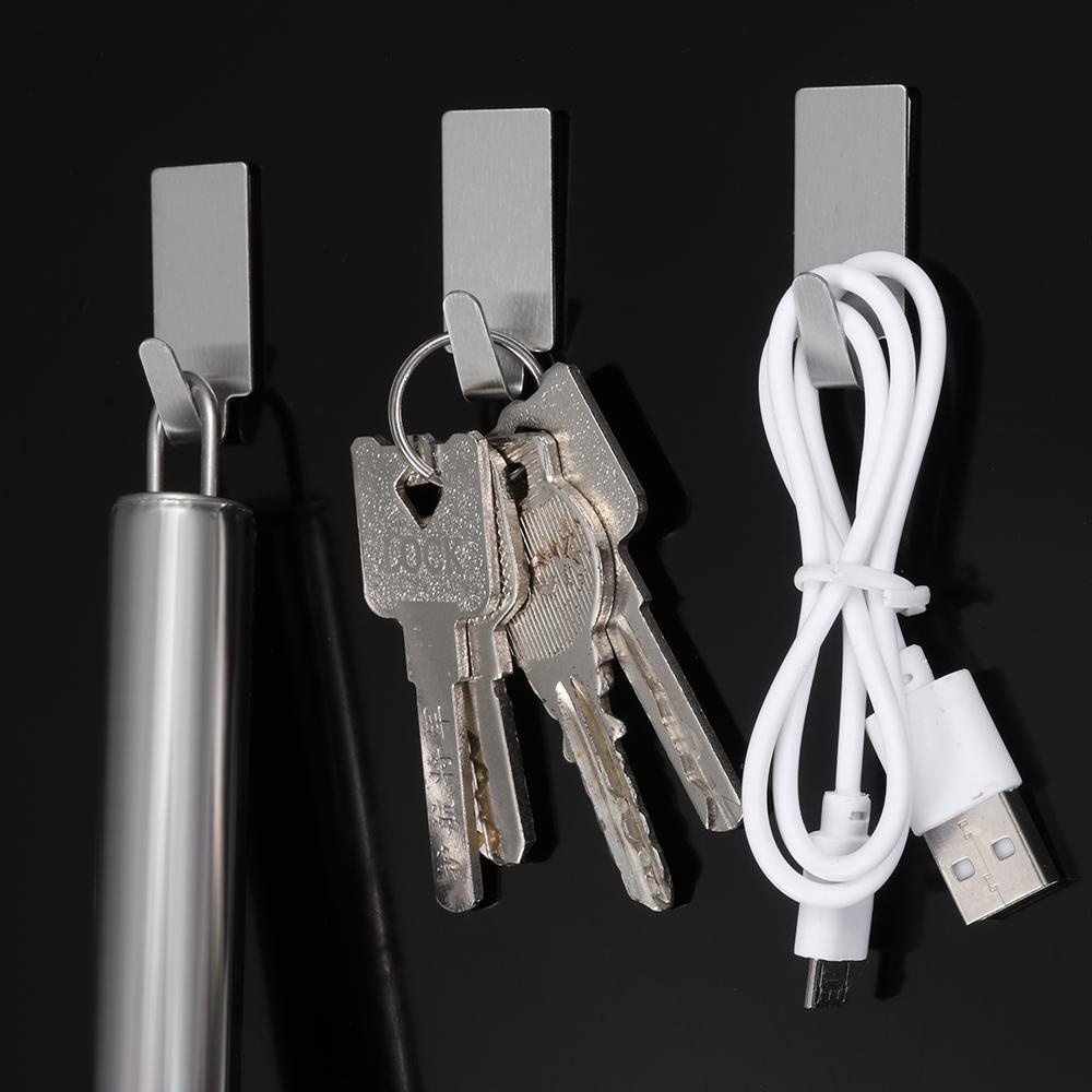 Set 6 Móc Treo Đồ Dán Tường Bằng Thép Không Gỉ Chất Lượng Cao