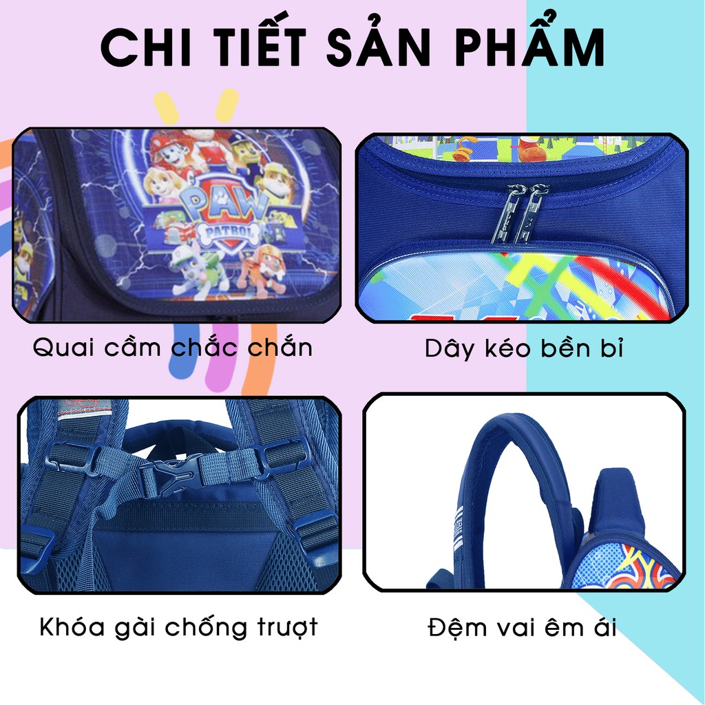 Cặp Học Sinh Chống Gù MITI C11060M_PAW Dành Cho Bé Trai