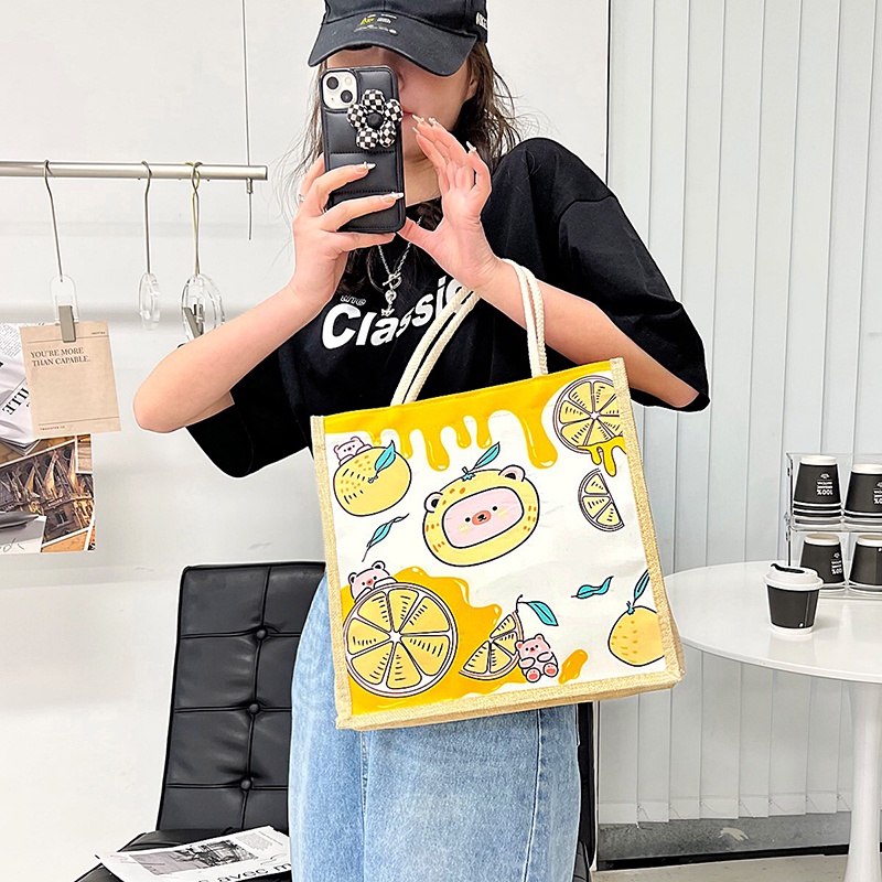 Túi Cói Đi Biển Mini vintage đẹp Merci Tote đi chơi du lịch cao cấp loại 1 Quảng Châu Cực Hot K5T4-2