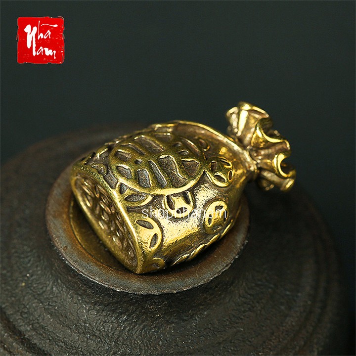 Tượng đồng phong thủy bao tài lộc bao tiền hầu bao may mắn trang trí phong thủy