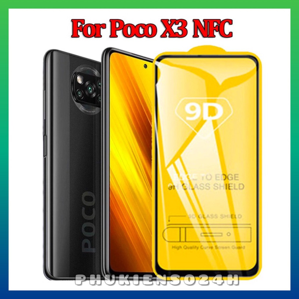 Cường Lực Xiaomi Poco F3 / Poco X3 Pro / Poco X3 NFC POCO X4 Pro 5G 9D Full Màn Full Keo thế hệ mới kèm phụ kiện dán