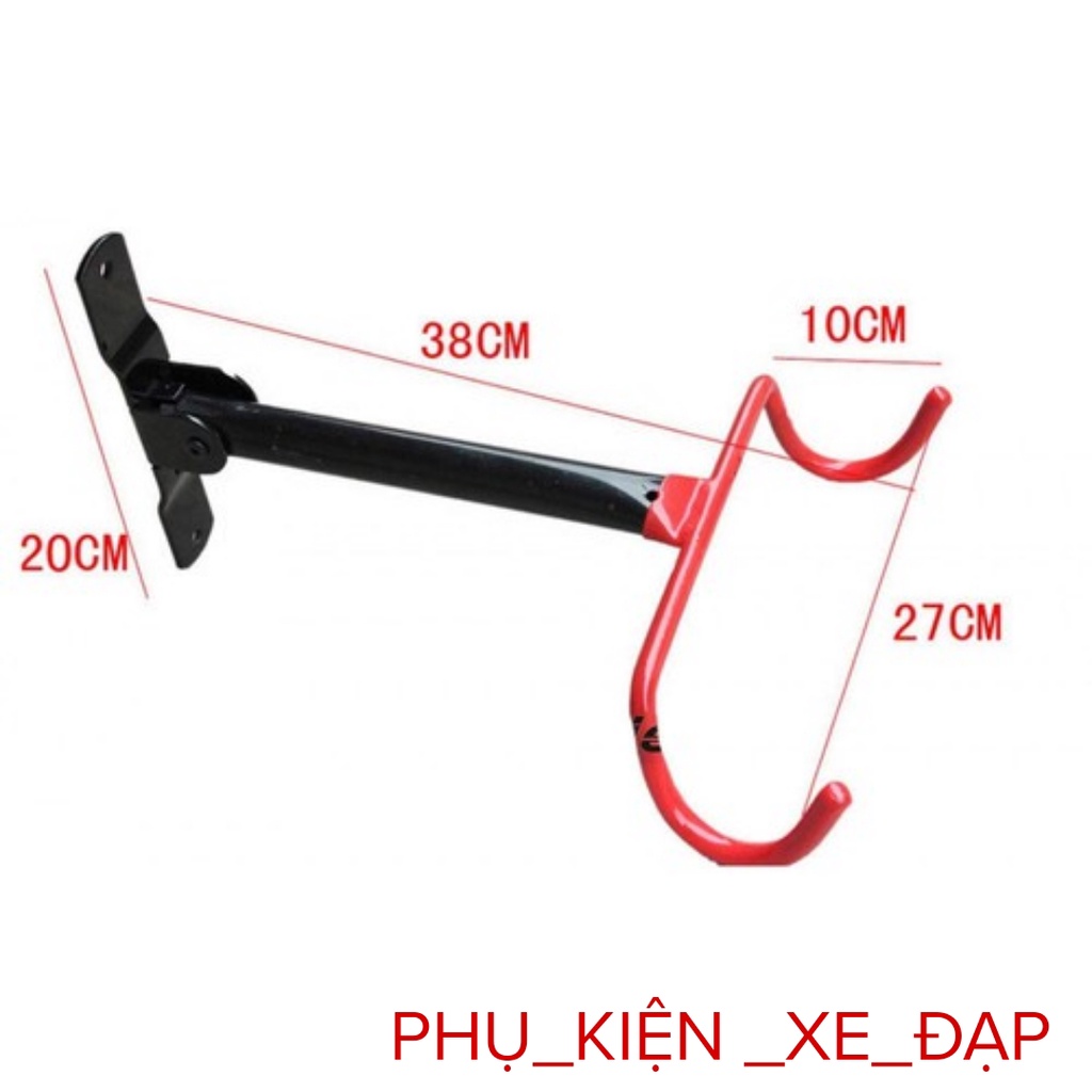 Giá, móc treo xe đạp lên tường 2 móc