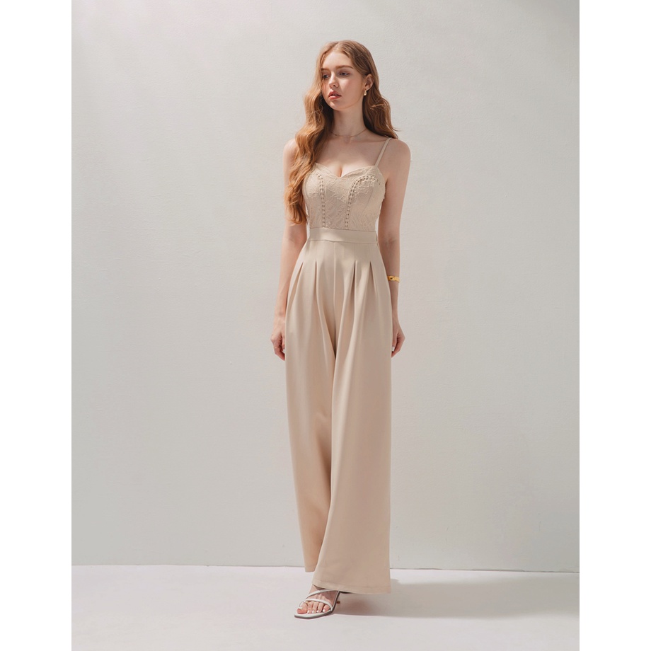 Jumpsuit 2 dây phối ren  nữ Air Space 2120128025