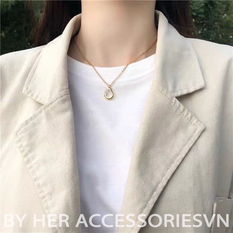 Dây chuyền, vòng cổ nữ mặt vuông nhỏ xinh xắn her.accessories C8