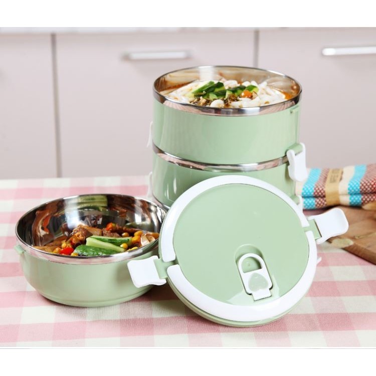 [LOẠI TỐT] HỘP CƠM 4 TẦNG LÚA MẠCH LÕI INOX 304 CAO CẤP GIỮ NHIỆT CỰC TỐT - CÀ MEN ĐỰNG CƠM CÓ KHÓA CHỐNG TRÀN 2.8L
