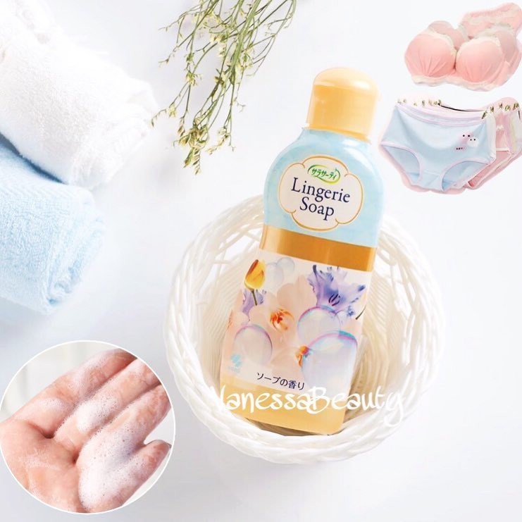 Nước giặt diệt khuẩn quần lót chuyên dụng Lingerie Soap Kobayashi 120ml Nhật nội địa