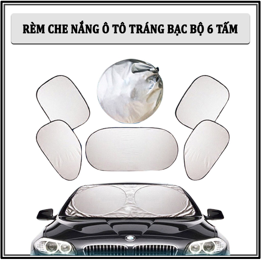 Rèm Che Nắng Ô Tô – Rèm Che Nắng Ô Tô Tráng Bạc _ Bộ 6 Tấm