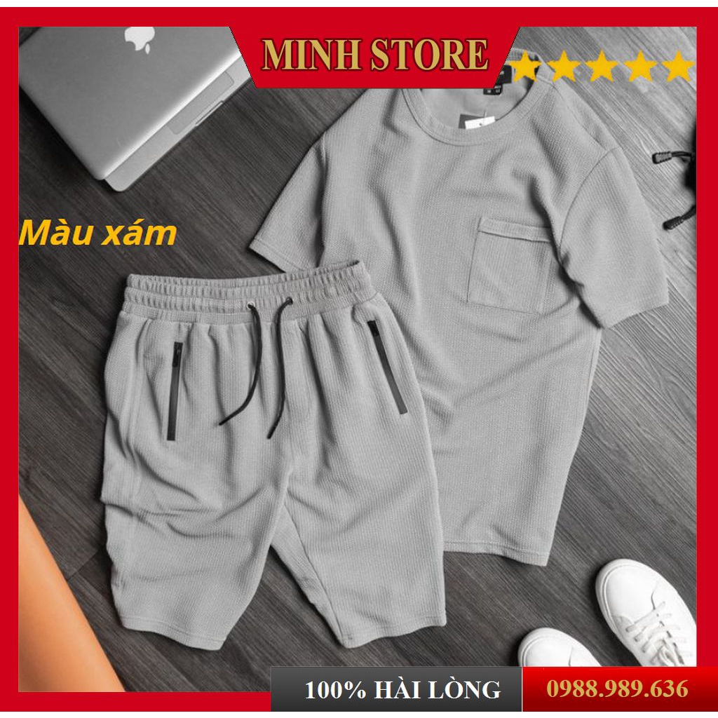 Bộ đồ thể thao Nam cotton cao cấp, đồ bộ quần áo mùa hè thun lạnh co dãn 4 chiều cao cấp - MINHSTORE