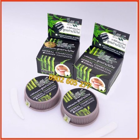 [Combo] 12 Kem Tẩy Trắng Răng Than Tre Hoạt Tính Herbal Charcoal Powder Thái Lan 25gr