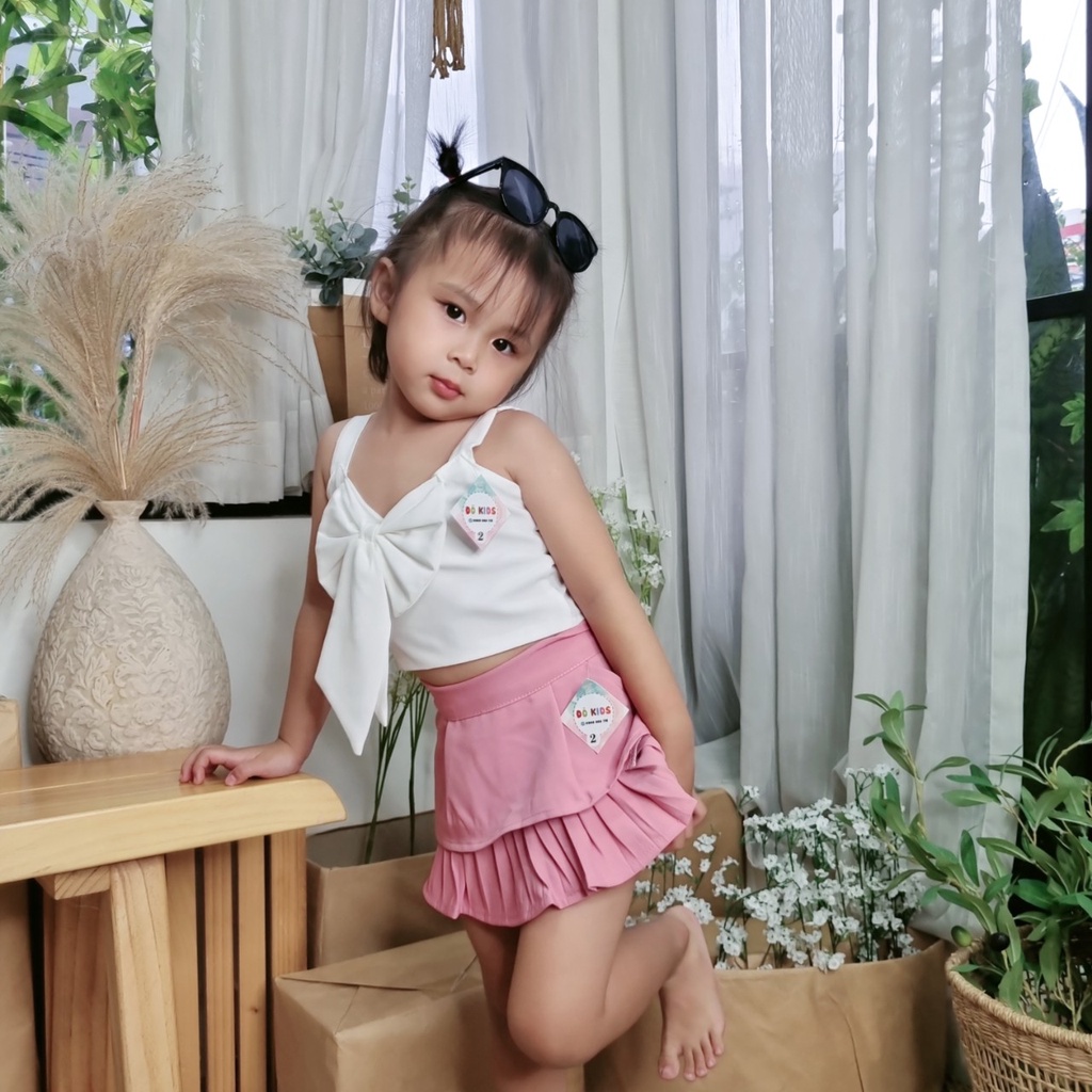 Áo 2 dây bé gái từ 3 đến 14 tuổi, áo nơ, áo croptop, áo kiểu