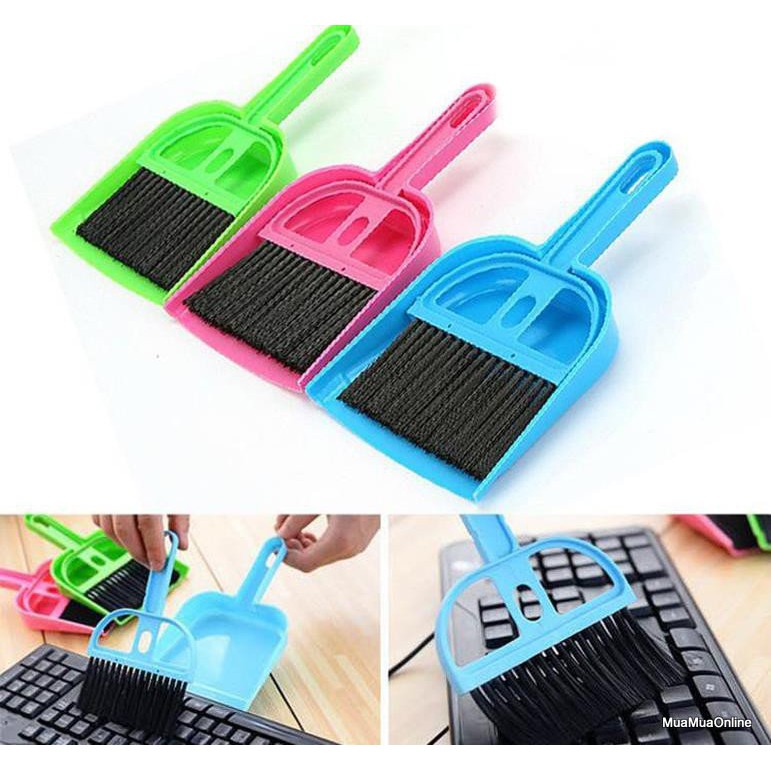 Combo Chổi Quét Và Ki Hốt Rác Mini Dustpan Set Cao Cấp
