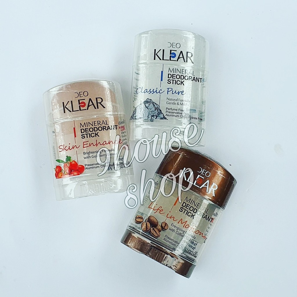 01 Lăn Đá Khoáng Deo KLEAR MINERAL DEODORANT STICK Thái Lan 70gram 95