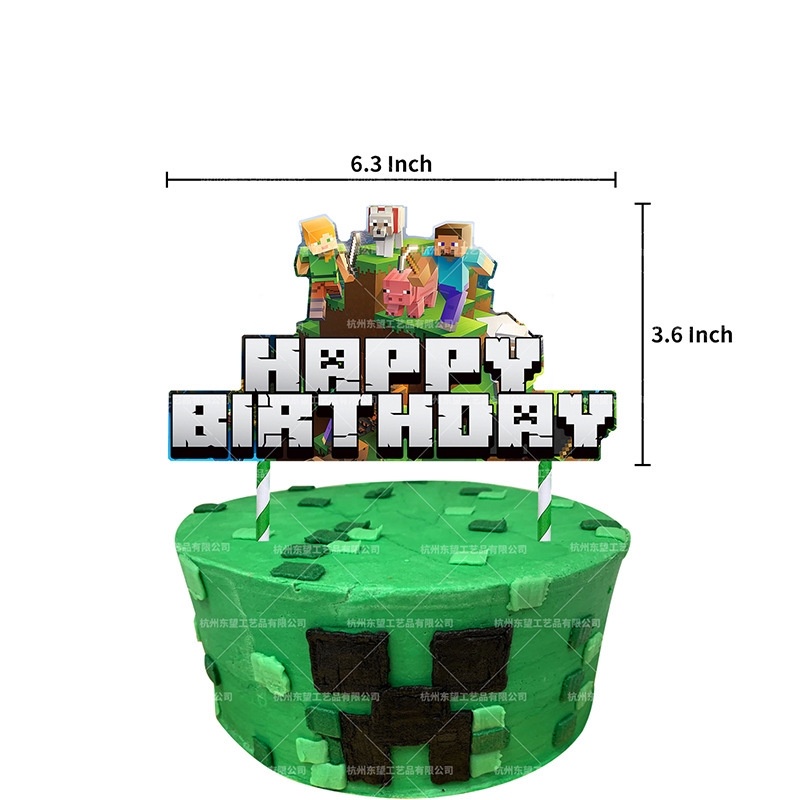 Bộ Dụng Cụ Trang Trí Bánh Kem Sinh Nhật Họa Tiết minecraft yt1 ty1