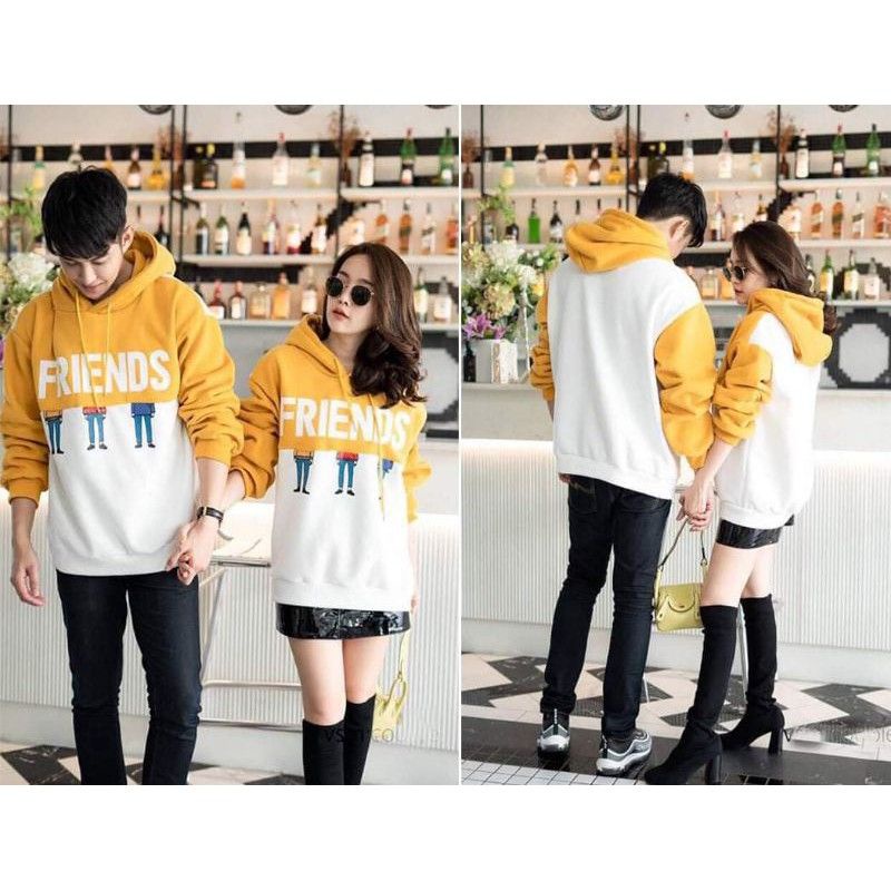 áo đôi thu đông phối màu cao cấp, áo nỉ đôi sweater nam nữ, y hình 100%