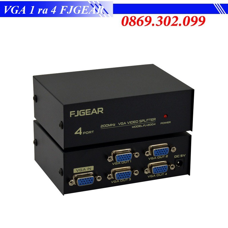 Bộ chia tín hiệu VGA 1 ra 4 FJGEAR