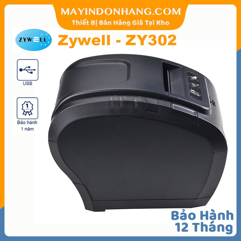 Máy in hoá đơn Zywell ZY302 - Máy in bill Zywell Zy302 Cổng USB Giá Siêu Tốt Bảo Hành 12 Tháng Chính Hãng