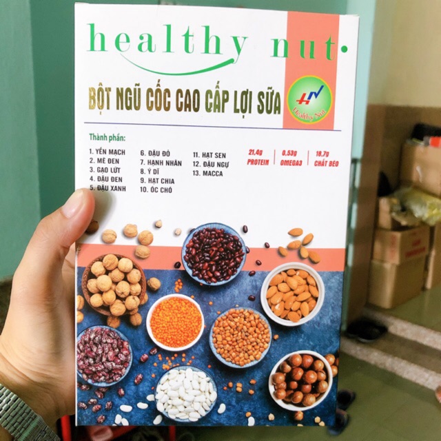 NGŨ CỐC LỢI SỮA sau sinh: macca, óc chó, hạnh nhân (50GR)