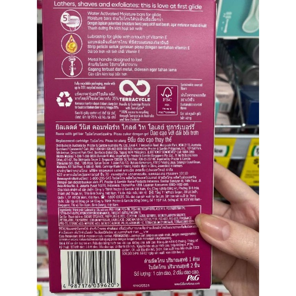 Hộp dao cạo Gillette venus Olay,hộp 4 đầu lưỡi Olay