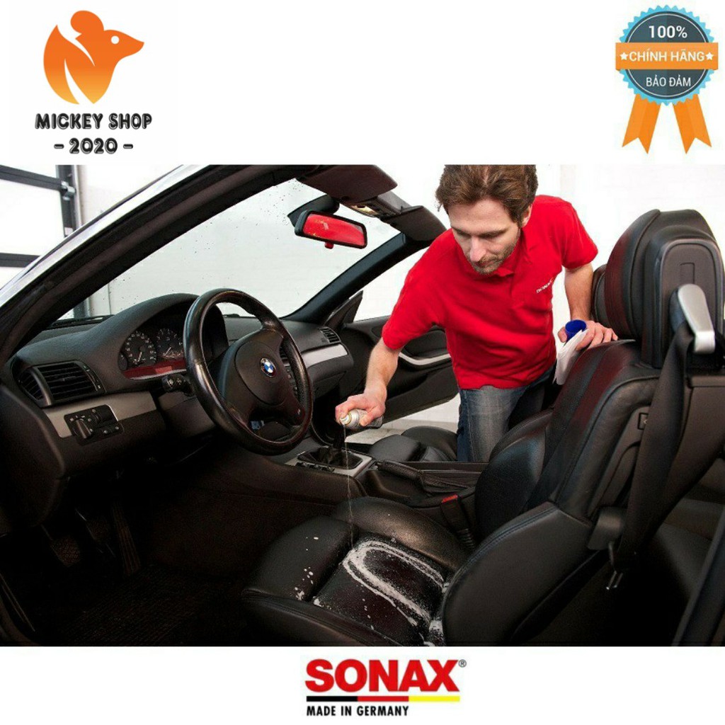 [ CAO CẤP ] Chai Xịt Bảo Dưỡng Da Dạng Bọt Công Nghệ Nano Sonax Xtreme Leather Care Foam Nano Pro 289100