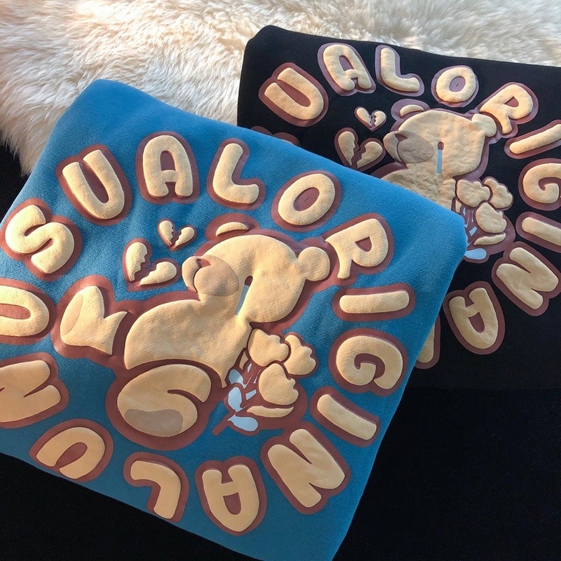 Áo Hoodie nam nữ unisex in 2 mặt chữ nổi , Áo nỉ bông có mũ 2 lớp phom rộng tay phồng dày dặn phong cách hàn quốc | BigBuy360 - bigbuy360.vn