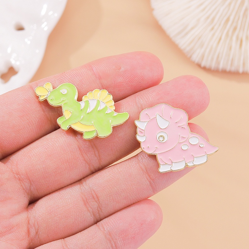 Huy Hiệu Cài Áo Hình Khủng Long Hoạt Hình 5 Kiểu Sáng Tạo